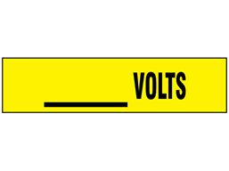 Volts label with write on panel