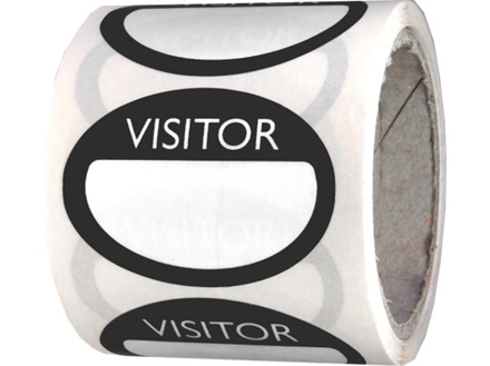 Fabric visitors badges, black