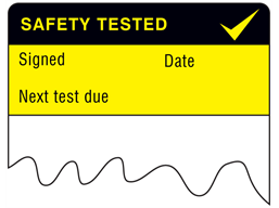 Safety tested cable wrap label