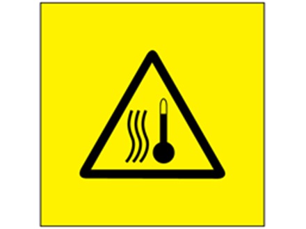 High temperature symbol labels.