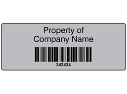Scanmark foil barcode label (black text), 19mm x 50mm