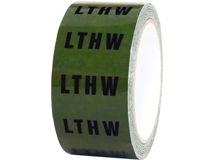 LTHW pipeline identification tape.