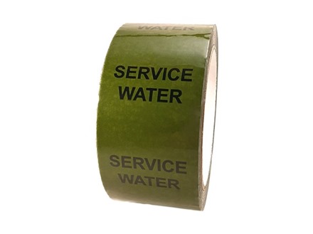 Service water pipeline identification tape.