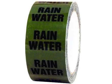 Rain water pipeline identification tape.