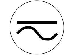 Direct and alternating current symbol label.