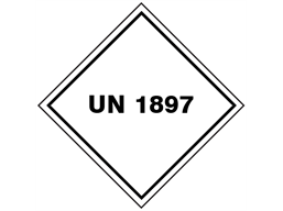 UN 1897 (Tetrachloroethylene) label.