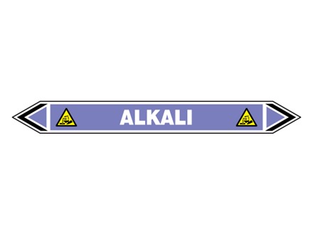 Alkali flow marker label.