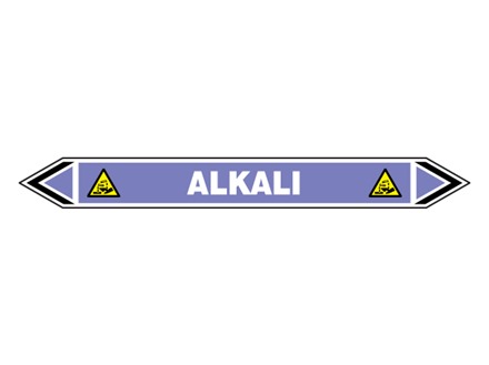 Alkali flow marker label.