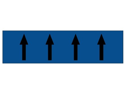 Flow indication tape for auxiliary water