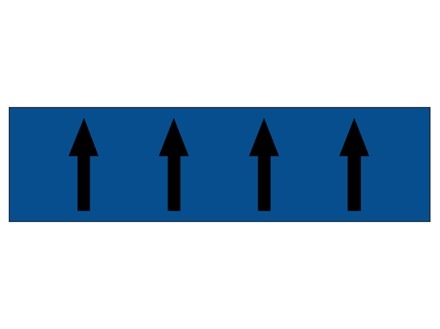 Flow indication tape for auxiliary water