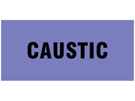 Caustic pipeline identification tape.