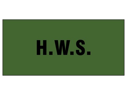H.W.S pipeline identification tape.