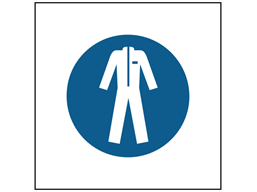 Wear protective clothing symbol safety sign.