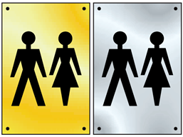 Unisex symbol door sign.