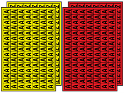 Multipurpose letter set A-Z, 12mm x 8.5mm