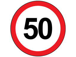 50mph speed limit sign