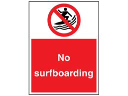 No surfboarding sign.