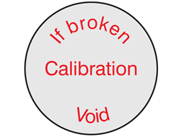 If broken calibration void label