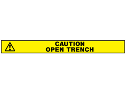 Caution open trench barrier tape