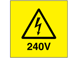 240V Electrical warning label