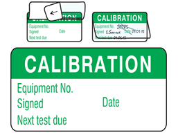 Calibration jumbo write and seal labels.