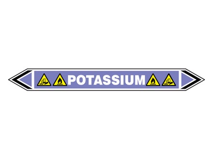 Potassium flow marker label.