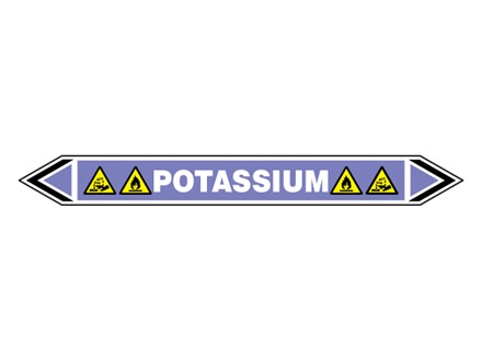 Potassium flow marker label.
