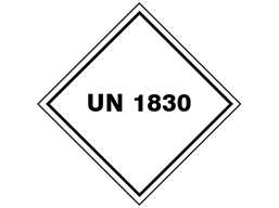 UN 1830 (Red phosphorus, acetone) label.