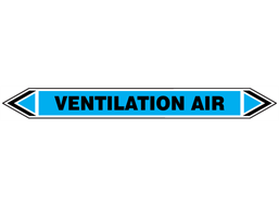 Ventilation air flow marker label.