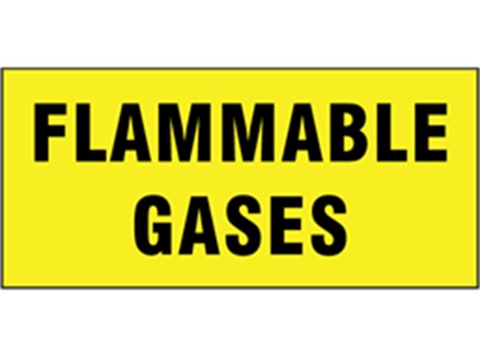 Flammable gases pipeline identification tape.