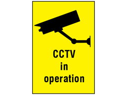 CCTV in operation sign