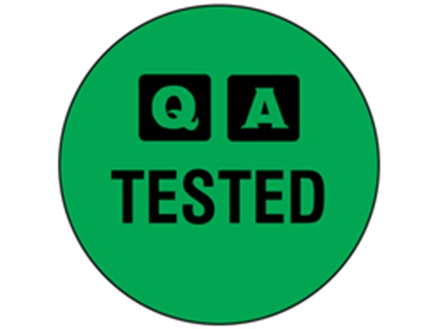 QA Tested label