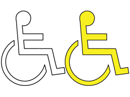 Disabled parking symbol thermoplastic marker