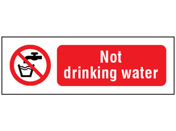 Not drinking water safety sign.