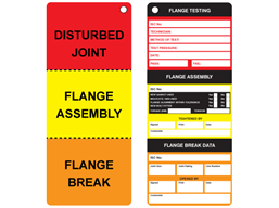 Flange testing tag.