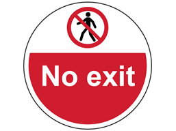 No exit symbol and text floor graphic marker.