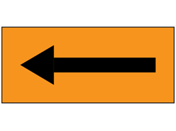 Safety and floor direction tapes, black arrow on orange.