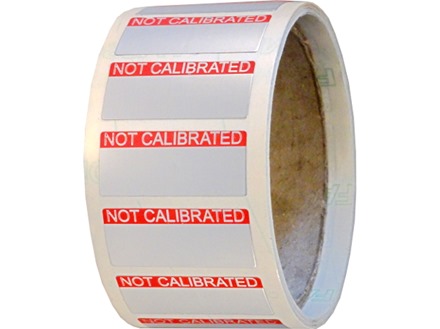 Not calibrated aluminium foil labels.