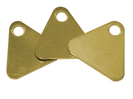 Blank Triangular Brass Tag