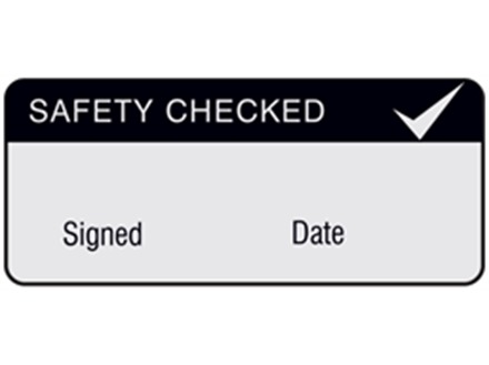 Safety checked aluminium foil labels.