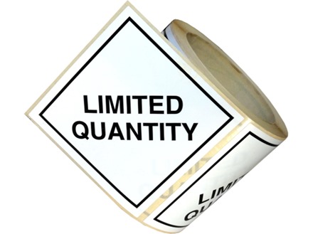 Limited quantity, hazard diamond label