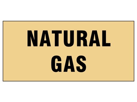 Natural gas pipeline identification tape.