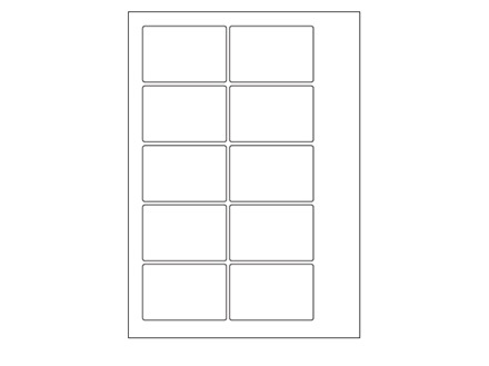 White polyester laser labels, 76mm x 51mm