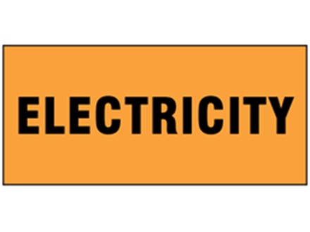 Electricity pipeline identification tape.