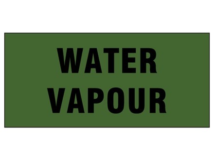 Water vapour pipeline identification tape.