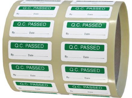 Q.C. Passed label.