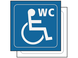 Disabled WC symbol sign.