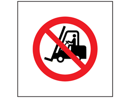 No fork lift trucks symbol safety sign.