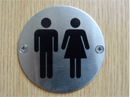 Unisex symbol door sign.