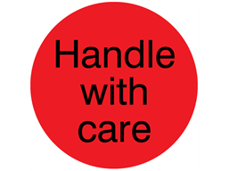 Handle with care packaging label
